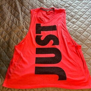 Nike Red Sleeveless workout Tank Top medium